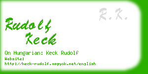 rudolf keck business card